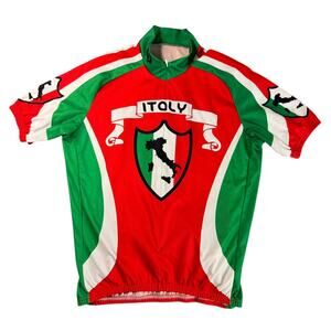 Vintage 90s Performance Cycle Design Italy Cycling Jersey M Short Sleeve Y2K